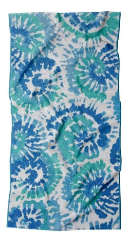Toalla Grande Premium Para Baño Tye Dye Azul Color Multicolor