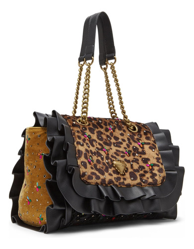 Bolso De Mano Con Solapa Y Volantes Betsey Johnson, Multicol