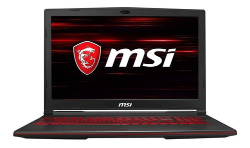 Notebook gamer  MSI GL Series GL63 black 15.6", Intel Core i5 9300H  8GB de RAM 512GB SSD, NVIDIA GeForce GTX 1660 Ti 1920x1080px Windows 10 Home