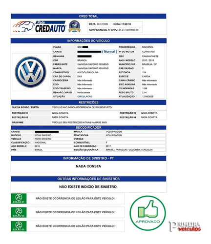 Saveiro Robust Cs 1.6 Flex 2017/18 Completa Bancos Em Couro