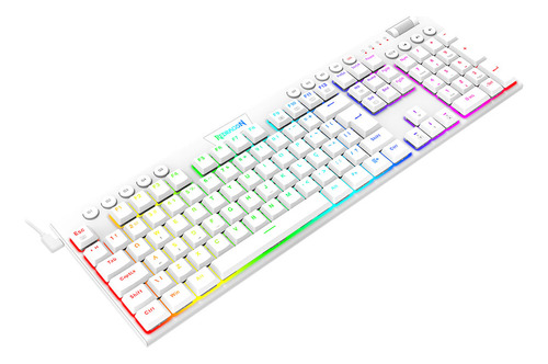 Teclado Horus Rgb Switch Brown Redragon K619w-rgb Branco Branco Abnt2