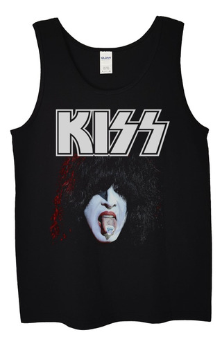 Polera Musculosa Kiss Paul Stanley Face Log Rock Abominatron