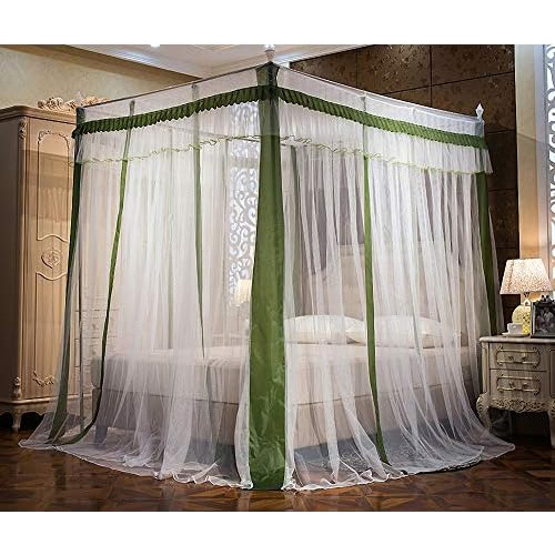 Canopy Bed Curtains, Ruffle Princess 4 Corner Post Cano...