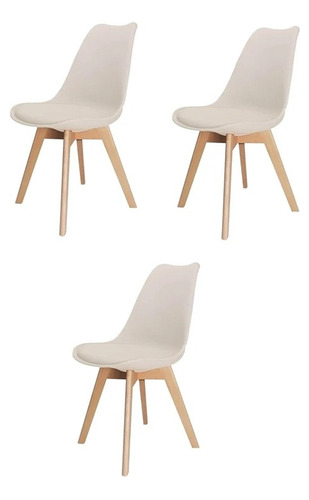 3 Cadeiras Saarinen Wood