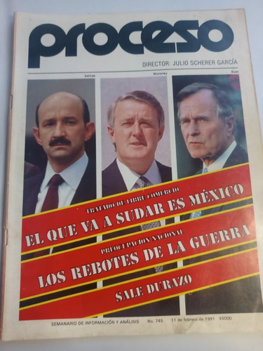 Revista Proceso Febrero 1991 Carlos Salinas Bush Tlc