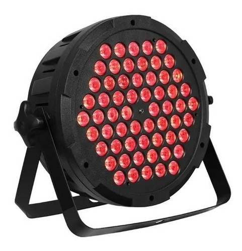 Refletor Par 64 Slim 60 Leds Triled 3w Rgb 3in1 Dmx 