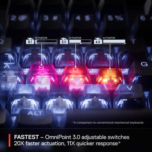 Teclado Steelseries Apex Pro Tkl Gen 3 Blanco Omnipoint 3.0