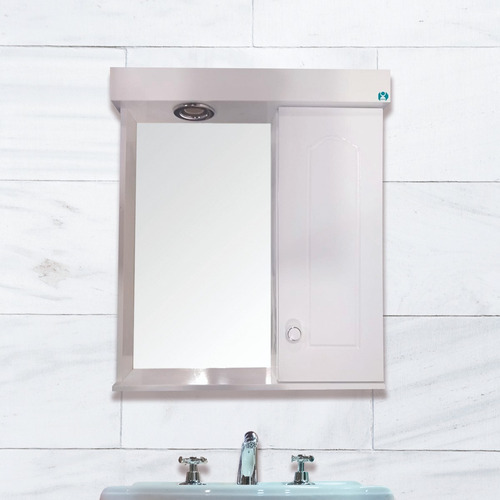 Imagen 5 de 9 de Espejo Peinador Botiquin Baño 0.50cm Con Luz