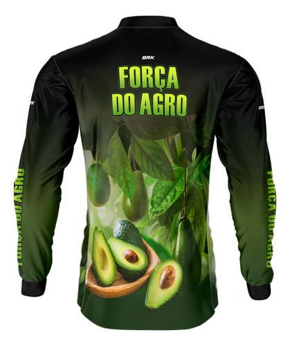 Camisa Agro Brk Cultivo Frutas Produtor De Abacate Com Uv50+