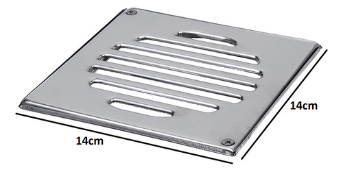 Reja Rejilla 14x14 Cm Reforzada Con Marco Acero Inoxidable