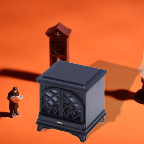 2 Chimenea De Casa De Muñecas 1:12 Con Modelo De Negro