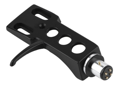Cabezal Negro Para Brazo De Tornamesa Con Cables Tornamesa