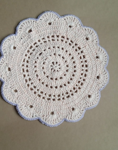 Individual De Mesa A Crochet, Artesanal Mod. Primavera 34cm