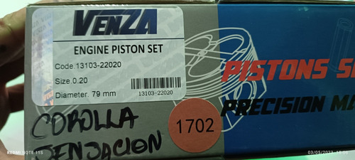 Piston Corolla Sensación 2003-2008 A 020-030. Motor 1.6-1.8