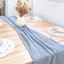 Comprar Caminos De Mesa Gasa Arrugada Algodón Colores