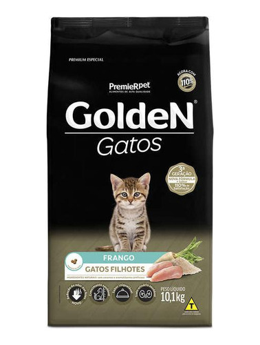 Ração Golden Gatos Filhote Frango 10,1 Kg