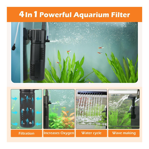 Filtro Interno Del Acuario Hygger Para Un Tanque De 5-15 De