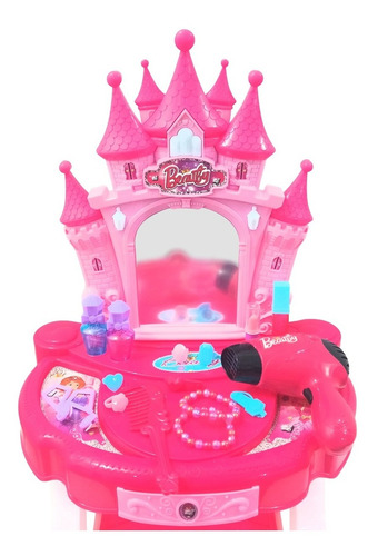 Imagen 3 de 6 de Tocador Niña Luces Y Sonido Set De Belleza Castillo / Lhua