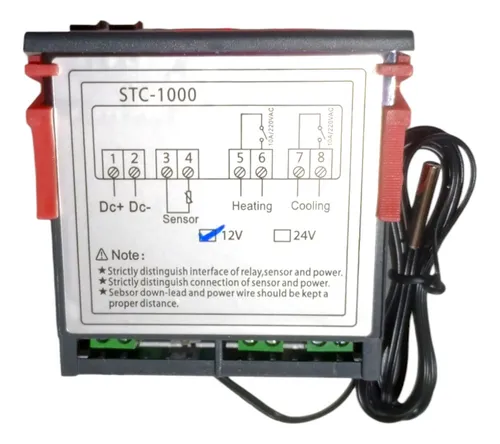 Termostato Digital de temperatura, STC-3008, CC de 12V, 24V, 220V