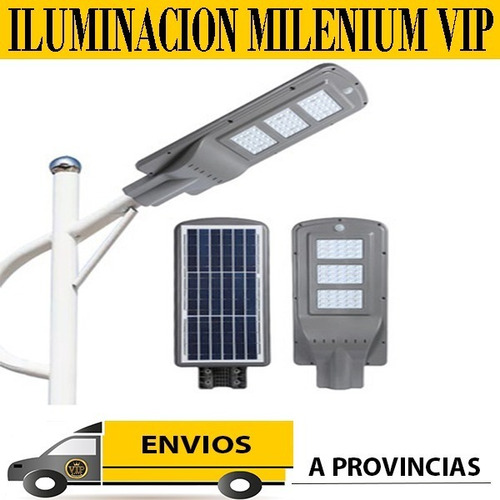 Lampara Reflector Solar Led 60w Para Poste Alumbrado Publico