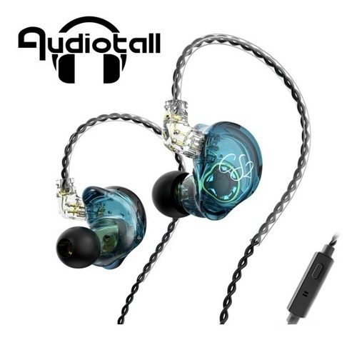 Trn Cs2 Audífonos In Ear Con Mic Color Azul Marino Color Clear Blue