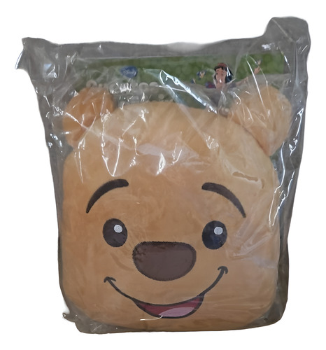 Almohadita De Peluche Winnie Pooh + Libro Para Dormir Amarillo