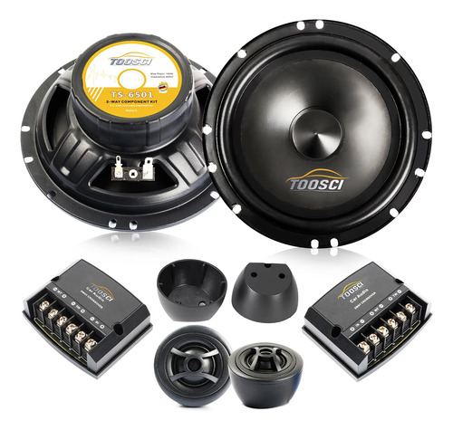 Set De Medios 6.5 Pulgadas Coaxial Bocinas Para Auto Cuerno 