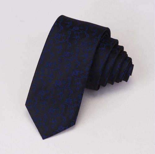 Corbata Negro-azul Oscuro Figuras Elegante Moderna Ejecutiva