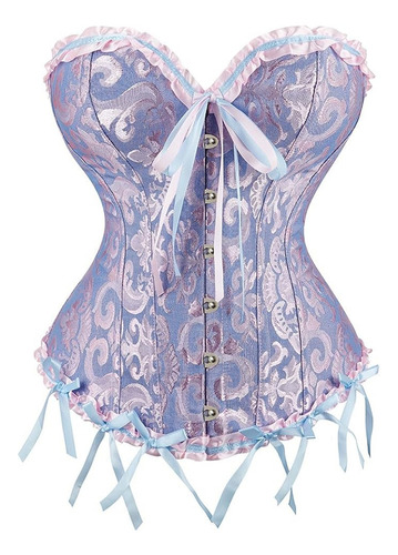 Corset Overbust Brocato Importado Corset Lovers Lavanda Xxs