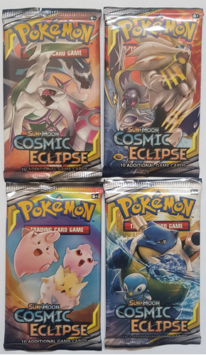 Pokemon Tcg 4 Sobres Sun & Moon Cosmic Eclipse Sellados !!!