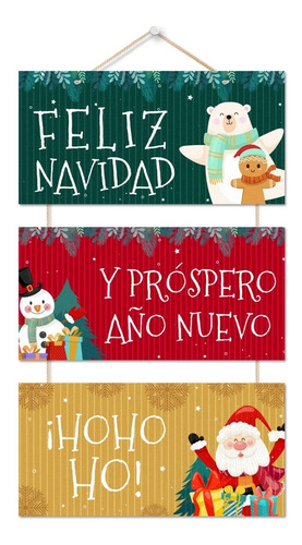 Feliz Navidad Letrero De Colgar 70x40cm