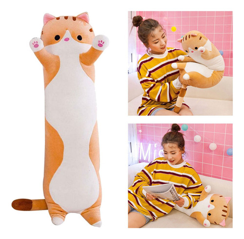 Almohada De Felpa Para Gatos, Almohada Larga De Felpa Suave,