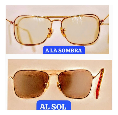 Ray Ban Caravan Fotocromático B&l 1970 Usa 24k. Ver X Favor! Fotocromáticos Oro Gris Clarito La A La Sombra Gris Humo Al Sol Oro Oro (Usado)