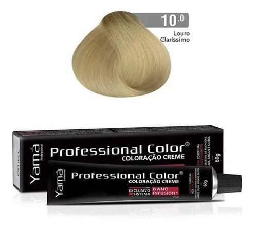  Coloração Yamá Professional Nano Infusion 60g Todas As Cores Tom 10.0 LOURO CLARISSIMO COLOR