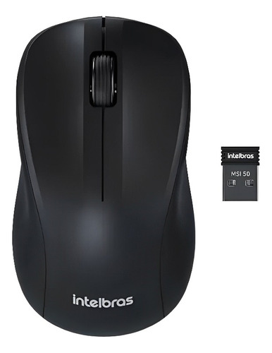 Mouse Intelbras Msi50 Usb 2.0 Dpi Sem Fio Preto             