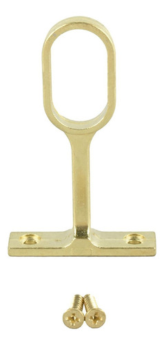 Soporte Central Para Tubo Ovalado 4.5 X 7.4 Cm Dorado