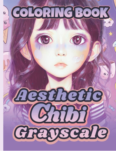 Libro: Chibi Grayscale Coloring Book (aesthetic) | Cute Mang