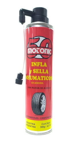 Infla Sella Neumatico Repara Pinchadura Auto Moto 300g 427ml