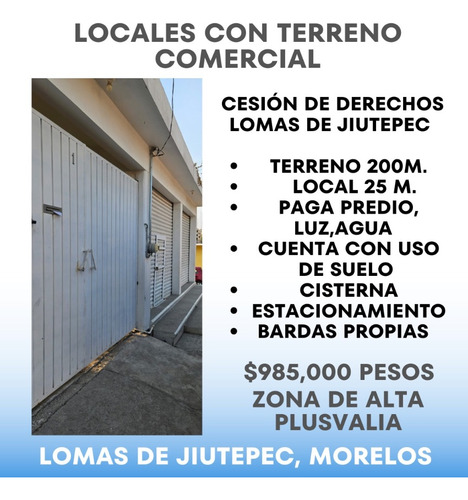 Vendo Terreno Con Local. Cesión De Derechos.