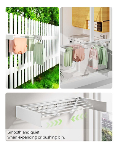 Tendedero Plegable Colgar Pared, Secar Ropa Plegable, I...