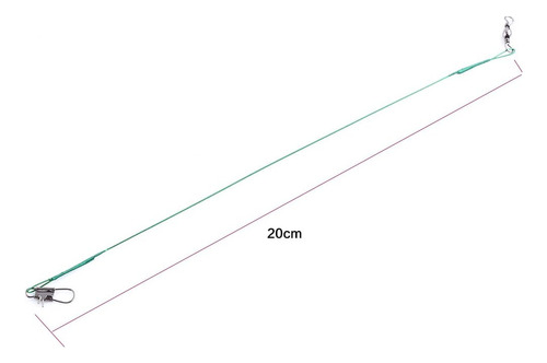Cable Pesca Alta Resistencia Acero Inoxidable Broche 60u.