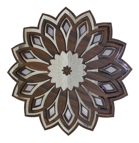 Quadro Mandala Decorativa Em Madeira 65 Cm 38111