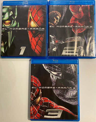 El Hombre Araña Trilogía Blu Ray Usados 3 Discos Tobey Magui (Usado)
