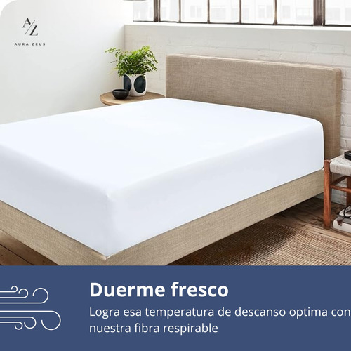 Sabanas Bajera Ajustable Blanca Az Diseño De La Tela Blanca - 1.5 Plazas