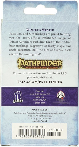 Pathfinder: Reign De Invierno Dados Set (7)