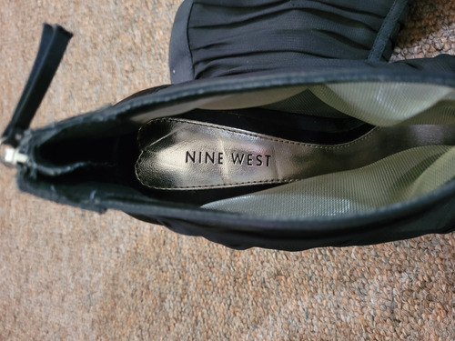 Zapatos Negros Con Transparencia Tipo Botin Marca Nine West