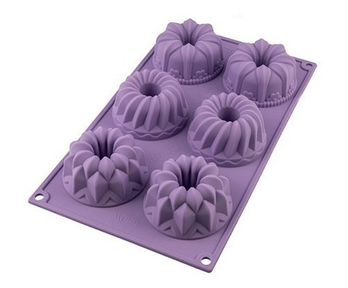 Molde Para Hornear Fantasy Silicon 8x4 Cm Silikomart Color Violeta