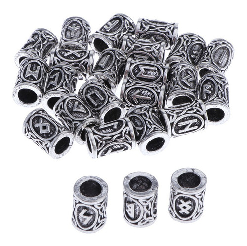 24x Viking Beads Barba Cabelo Beads Norse Para Colar