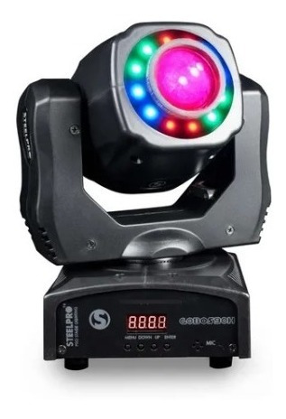 Cabeza Movil Led Spot Steelpro Gobos-90h Dmx