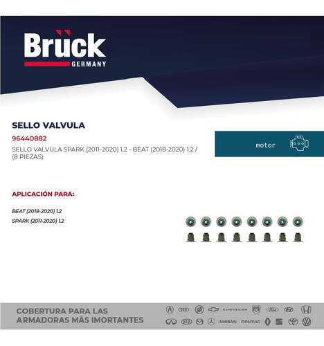 Sello Valvula Chevrolet Spark Beat 2011 - 2015 1.2